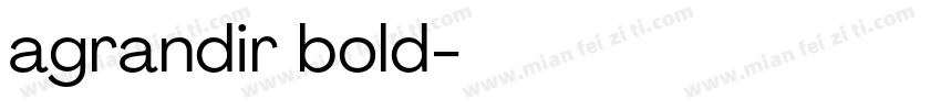 agrandir bold字体转换